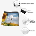 thumbnail image 3 of Xecao butterfly and sunflower Men's Underwear Boxer Briefs Pack - Your ComfortSoft, Moisture-Wicking, and Breathable Choice for Men's Underwear-Small, 3 of 5