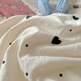 thumbnail image 5 of Duvet Cover Double Beige Black Heart Polka Dot Bedding Set 3pcs for Women Girls Cute Aesthetic Hearts Quilt Cover Queen Size, 5 of 5