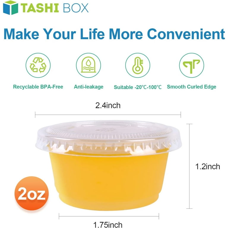 TashiBox Polypropylene Disposable Mini Cups, Portion Cups (No Lids), 200  Count (1 oz)