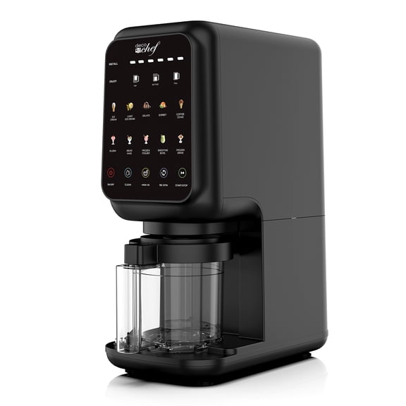 Deco Chef Frozo Ice Cream Maker & Slushie Machine, 800W 14-in-1 Frozen Dessert Maker with Re-Spin & Mix-In, 4 Tritan Cups Included, Sorbet Gelato Frozen Yogurt Milkshake Frappe Machine, Auto-Lock