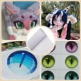 thumbnail image 6 of 1 Sheet Custom Fursuit Eye Mesh 39x11.8inch White PVC Mesh Net 0.2mm Thick Waterproof Printable Mesh for Furries Cosplay Sculptures Props Fursuits Craft Making Hole: 0.8mm, 6 of 9