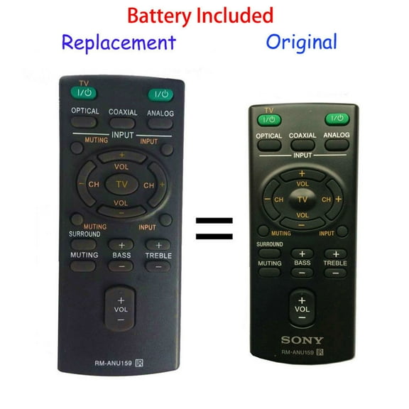 New RM-ANU159 Replace Remote fit for Sony HT-CT60/C SA-CT60 SS-WCT60 HT-CT60