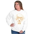 thumbnail image 4 of Hipster Dog Glasses Bowtie Lab Lovers Unisex Plus Fleece Graphic Sweatshirt Brisco Brands 2X, 4 of 5
