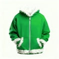 thumbnail image 5 of ATOGUTA Girls Sweatshirts Zip up Hoodie Sweatshirt Soft Fleece Jacket with Pocket for Girls Size 5T-15, Green, 5 of 5