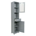 thumbnail image 6 of Bathroom Storage Cabinet 71 inches Tall Vertical Floor Freestanding Storage Narrow Organizer Gray, 6 of 10