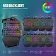 thumbnail image 4 of Wireless One-Handed Gaming Keyboard, 2.4Ghz RGB Backlit Mini Gaming Keypad, Rechargeable 2000mAh Battery for PC Gamer, 4 of 4