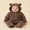 Chestnut, variant on Baby Jumpsuit, Long Sleeve Hooded Zipper Closure Winter Romper Clothes for Boys Girls