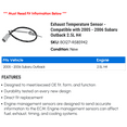 thumbnail image 2 of Exhaust Temperature Sensor - Compatible with 2005 - 2006 Subaru Outback 2.5L H4, 2 of 2
