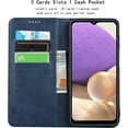 thumbnail image 2 of for Galaxy A32 5G Wallet Case,Premium PU Leather Flip Folio Case,Card Slots,Cash Pocket,Kickstand,Magnetic Closure TPU Shockproof Interior Protective Case for Samsung Galaxy A32 5G,Navy Blue, 2 of 15