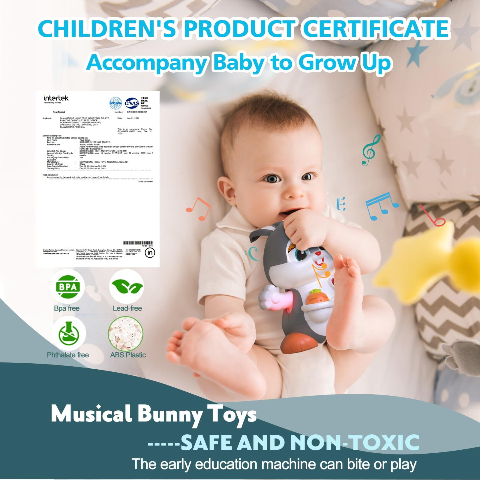 MOONTOY Easter Bunny Baby Toys 6 to 12 Months Infant Tummy Time Toys with Light & Sound, Musical Crawling Toys for Babies 3 4 5 6 7 8 9 10 11 12 Months Easter Basket Stuffers =, 1st Birthday Gifts