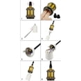 thumbnail image 5 of Portalámparas decorativo industrial para proyectos de iluminación de bricolaje, aspecto antiguo resistente al calor con portalámparas de cerámica y cubierta de aluminio, ideal para bares, salas de, 5 of 5