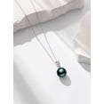 thumbnail image 2 of TANGPOET Tahitian Black Pearl Necklace for Women Sterling Silver Black Pearl Pendant Necklace everyday Anniversary Birthday Gift For Women Wife Her Mom Mother Grandma, 2 of 5