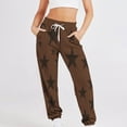 thumbnail image 2 of Zpanxa Women Star Print Joggers Sweatpants Casual Loungewear Drawstring Ankle Pants for Workout, 2 of 5