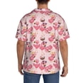 thumbnail image 3 of Sikiie Summer Flamingo Men's Wrinkle Free Untucked Cuban Shirt Business Casual Button Down Shirts Short Sleeve ShirtX-Large, 3 of 5