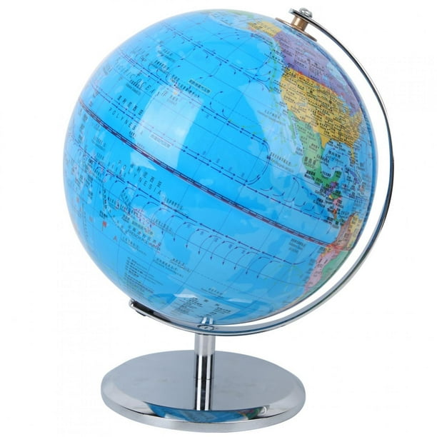 Globe terrestre lumineux pour enfants avec support – Lumière LED intégrée  pour vue nocturne – Globe décoratif de bureau de 25,4 cm avec support