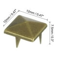 thumbnail image 2 of Unique Bargains 50 Sets Spike Rivet 12x7.5mm Pyramid Rapid Rivet Studs Square Spikes, Bronze Tone, 2 of 7