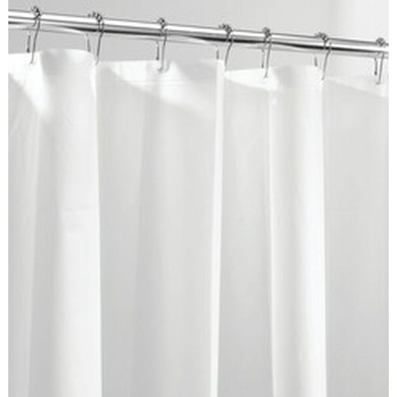 iDesign PEVA Plastic Shower Curtain Liner 72 x 72 Washable Shower Liner with Magnets, Frost