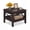 Brown, variant on Costway 1 PCS 2-Tier End Table with Storage Shelf & X-Frame, 24” Farmhouse Nightstand for Bedroom Rustic Oak