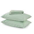 thumbnail image 4 of Great Bay Home Solid Viscose from Bamboo Wrinkle-Resistant Sheet Set  (Queen, Sage), 4 of 6