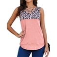 thumbnail image 4 of Chaleco Camiseta Sin Mangas Con Cuello En V Con Estampado De Leopardo Camiseta Sin Mangas De Verano Para Mujer, Rosa, M Yuarrent AP002393-07, 4 of 7