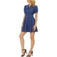 thumbnail image 4 of INSPIRE CHIC Vestido Mini de Jean con Mangas Abullonadas y Botones en la Parte Frontal M-Blue XS, 4 of 5