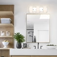 thumbnail image 6 of Uznhty Modern Bathroom Vanity Light LED Bathroom Light Fixture Over Mirror, 3000K/4000K/5000K and Dimmable, 3 Lights, Chrome, 6 of 8