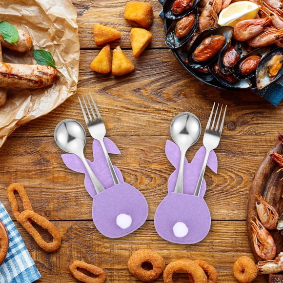 MERRYHAPY 16Ud Fundas Adorables Para Cubiertos Con Forma De En Material Resistente Para Fiesta En Casa