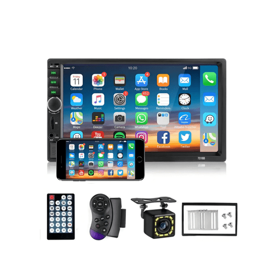 Pantalla Táctil  Bt Car Stereo 7 pulgadas negro