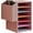 Pink, variant on 6 Tier Adjustable Countertop Mail Sorter, Mailboxes With Name Slots, Literature Organization Paper Storage Slot, Office Desk File Organizer, Wooden Desktop Mailbox for Classroom