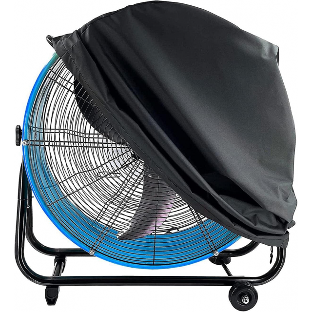 Cubierta de ventilador industrial, cubierta impermeable y a prueba de polvo para ventilador de tambor de alta velocidad de 24", cubierta de ventilador de piso