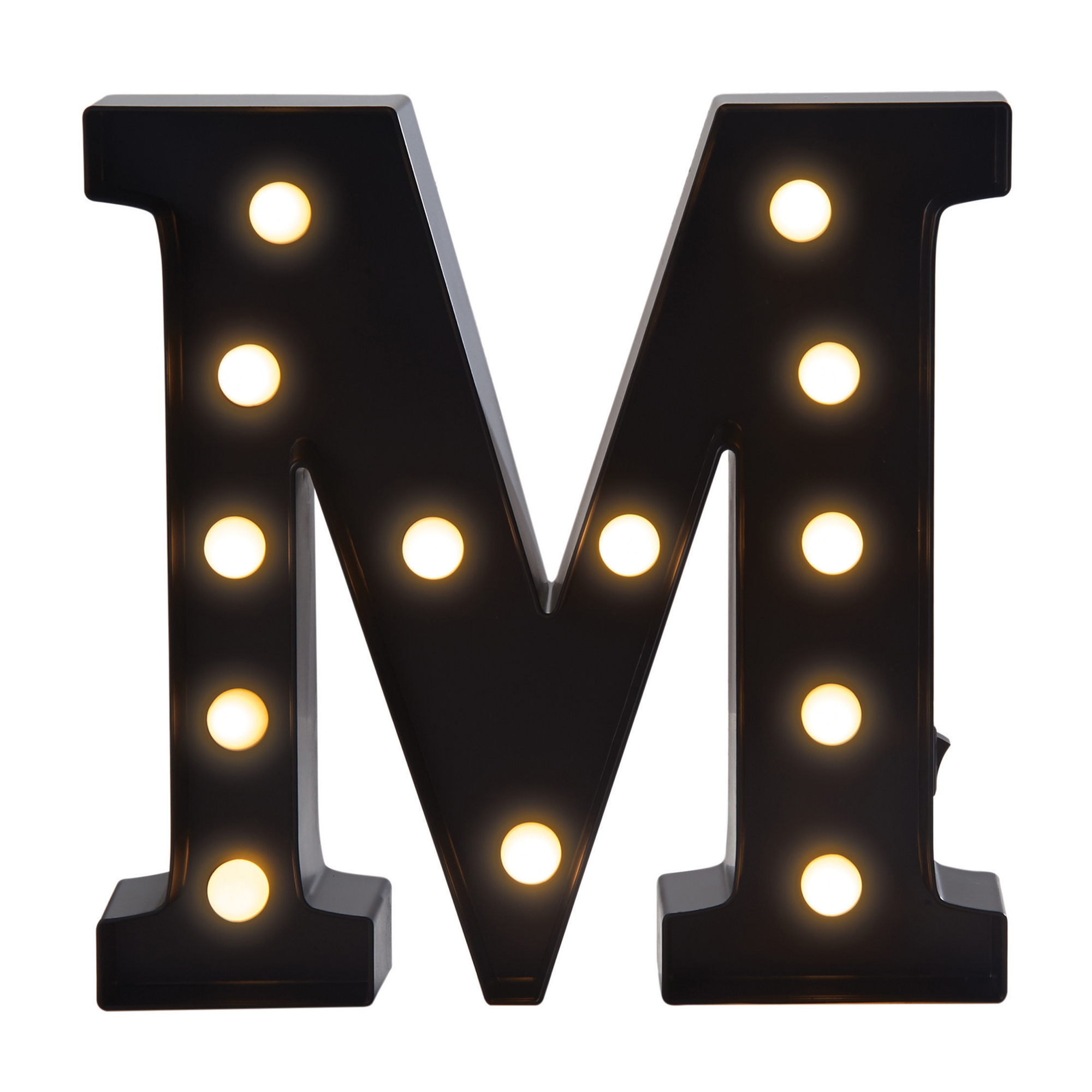 Elements Letter 10 Inch Plastic Letter "M" LED Light