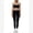 Black, variant on IBTOM CASTLE Womens Two Piece Workout Sets Double Layer Sports Bra Matching Tummy Control High Wait Leggings Active Gym Outfit S Grey