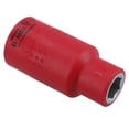 thumbnail image 2 of 10mm 1/2in drive VDE Insulated Shallow Metric Socket 6 Sided Single Hex 1000 V, 2 of 6