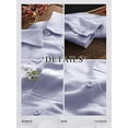 thumbnail image 3 of QAFOPEH Women Lapel Collar Button Down Rolled Long Sleeve Solid Color Shirts, 3 of 3