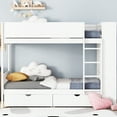 thumbnail image 2 of White Twin Over Bunk Bed With Multi-layer Cabinet & 2 Drawers - Maximize Space, Framework Space Saving Solution, Build, 2 of 6