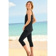 thumbnail image 5 of Swim 365 Women's Plus Size Longer-Length Scoop Neck Tankini Top, 5 of 6