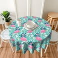 thumbnail image 6 of Flamingo Tropical Palms Plants Tablecloth Round 60 Inch Table Cloth Cover Mat Holiday Party Decoration for Dining Room Home Kitchen Picnic, 6 of 6