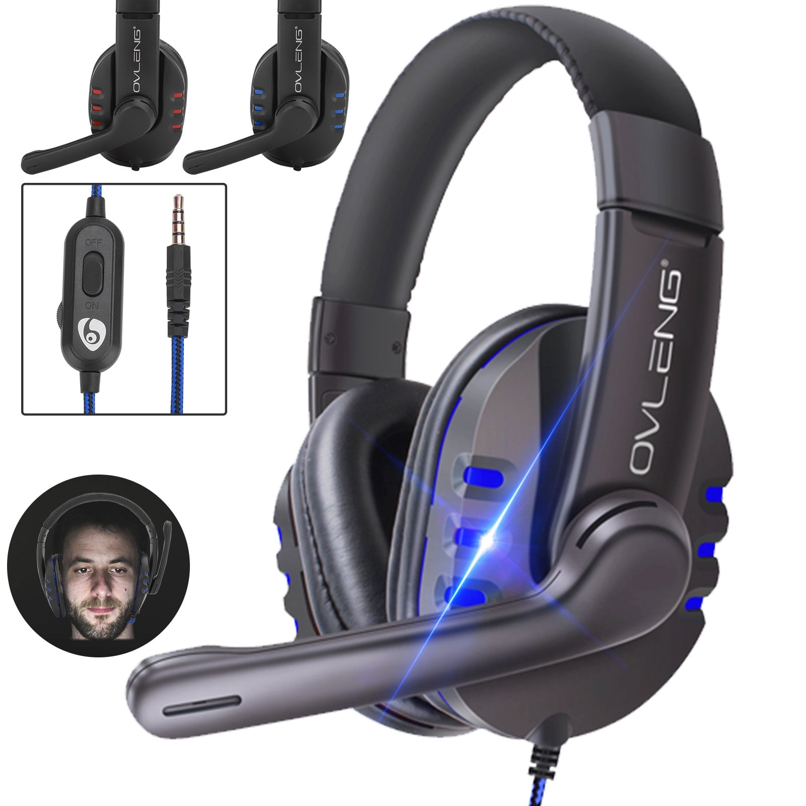 EEEkit Noise Cancelling Gaming Headset with 7.1 Surround Sound Stereo