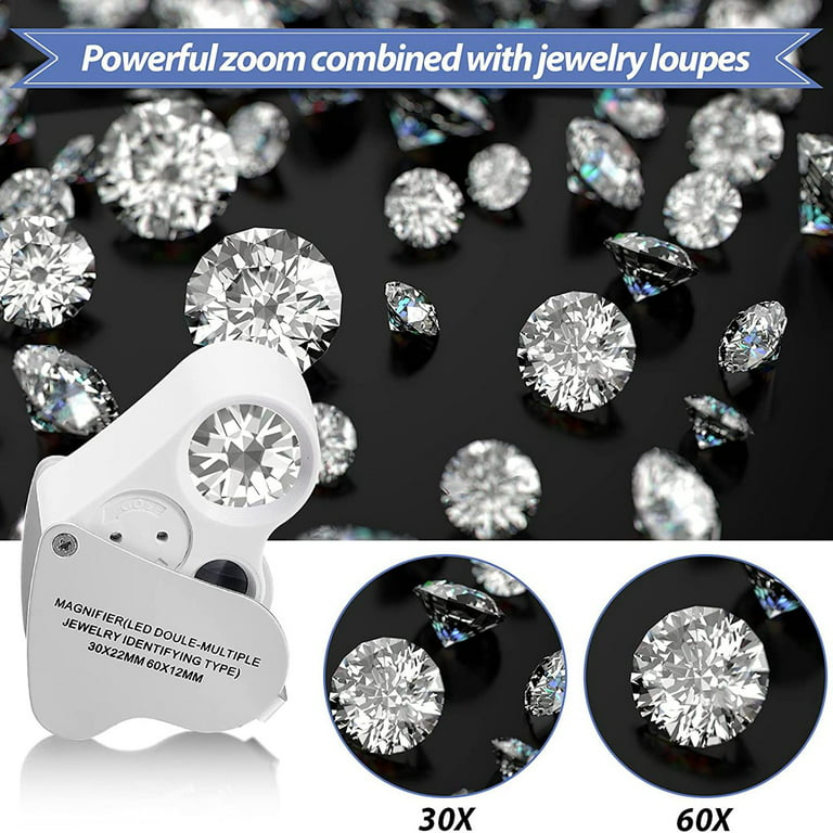 Gold Silver Platinum Diamond Jewelry Tester Appraisal Kit 10K 14K 18K 22K  24K Electronic Scale Test 30X Eye Loupe Magnifier Precious Metals 999 925  Scrap 