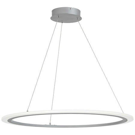 

George Kovacs Discovery 31 1/4 W Silver LED Pendant Light