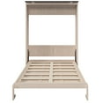 thumbnail image 5 of Euroco Wood Queen Size Murphy Bed with LED Light, Space-Saving Wall Bed for Bedroom, Beige, 5 of 13
