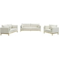 thumbnail image 3 of Meridian Furniture Langham Cream Linen Textured Fabric Sofa, 3 of 15