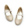 thumbnail image 3 of Dream Pairs Kids Kids Girls Slip-On Shoes Children Party Dress Dance Shoes Flat Shoes GOLD/GLITTER US SIZE 9, 3 of 6