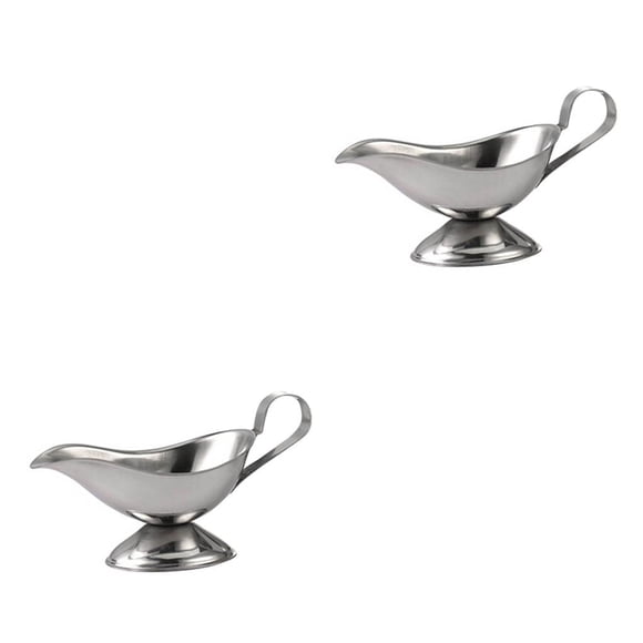 Recipiente de Acero Inoxidable Inteprter para Salsa con Asa Plata 80ML