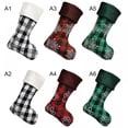 thumbnail image 4 of Christmas Stockings- 18 Inch Red Black Plaid Christmas Stockings Fireplace Hanging Stockings for Family Christmas Decoration Holiday Season Party Decor, 4 of 6