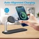 thumbnail image 4 of Soporte de cargador inalámbrico magnético, soporte de estación de acoplamiento de carga rápida de 15 W Luz indicadora LED compatible con Magsafe iPhone 13/12 Pro Max Mini, Apple Watch SE/7/6, AirPods Zhivalor 222639-2, 4 of 8