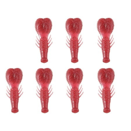 TRINGKY 7pcs Soft Baits Heavy Weighted Fishing Baits 6.2cm 6.7g Crawfish Lures Swimbait