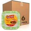 Glad Square Disposable Paper Plates For All Occasions | New & Improved Quality | Soak Proof, Cut Proof, Microwaveable Heavy Duty Disposable Plates | 10" Diameter, 300 Count Bulk Paper Plates