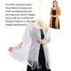 thumbnail image 4 of Minnieouse Bufanda brillante de lujo, chal para sombra de protección solar, hilo fino femenino, borla de encaje hueco largo, capas de boda, bufandas Ropa, zapatos y accesorios Miscelánea Naranja Minnieouse AP015060-19, 4 of 6