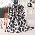thumbnail image 2 of White Cow Black Spot Pattern Blanket,Comfortable Soft Lamb Wool Throw Blanket,All Season,Warm Lightweight Blankets for Sofa Bed Couch Living Room Chair,60"x80", 2 of 4
